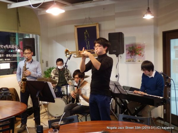 Taku's Quintet＠カフェ りんく「第33回新潟ジャズストリート」20190119