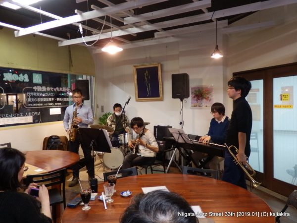 Taku's Quintet＠カフェ りんく「第33回新潟ジャズストリート」20190119